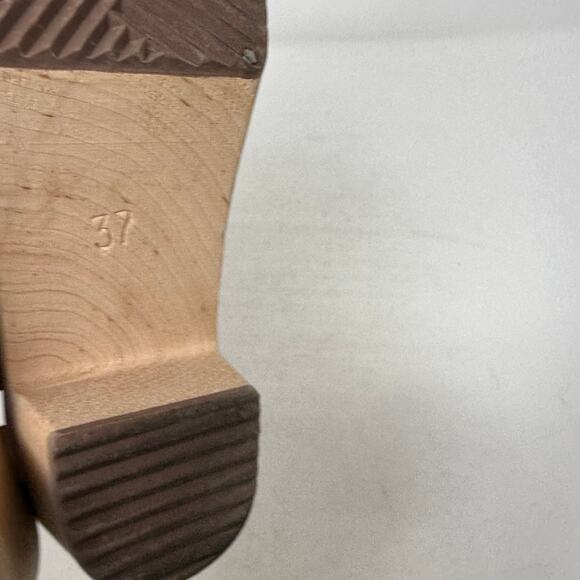 Lotta’s from Stockholm Clogs Size 37 Brown Leather Wood Heel Mary Jane Shoes - Picture 14 of 16